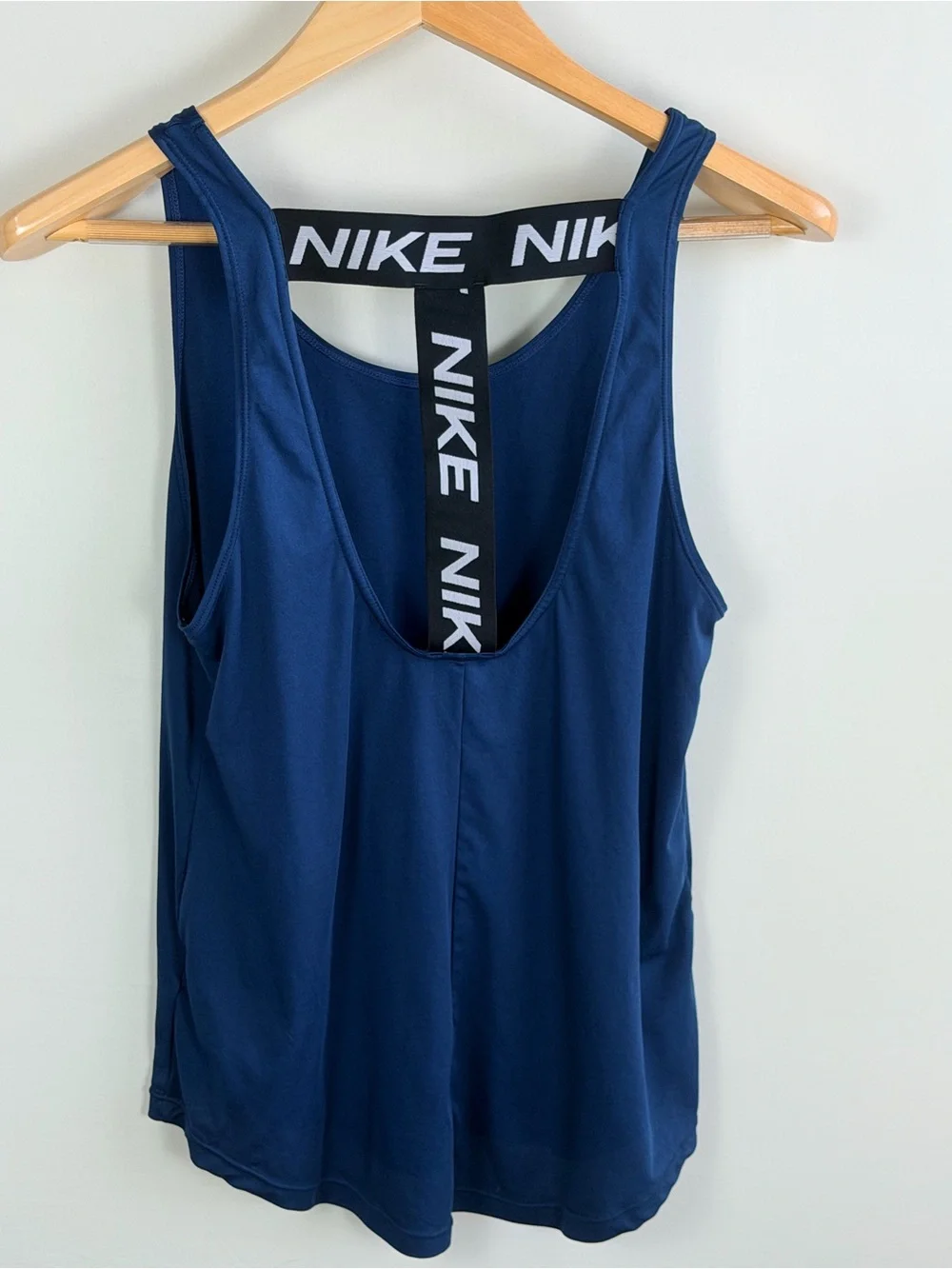Nike Navy Blue Tank Top with Branded Racerback Strap